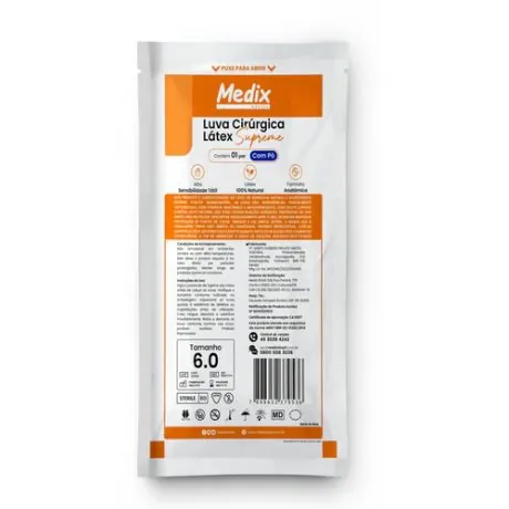 Luva Cirúrgica Látex Supreme C/Pó Medix