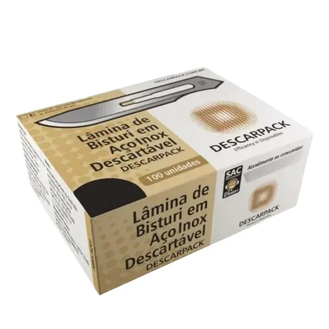 Lâmina Bisturi Aço Inox - Descarpack