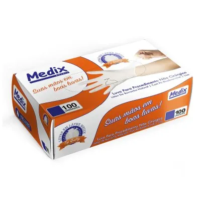 Luva de Procedimento Látex Saúde c/ pó PP, P, M, G