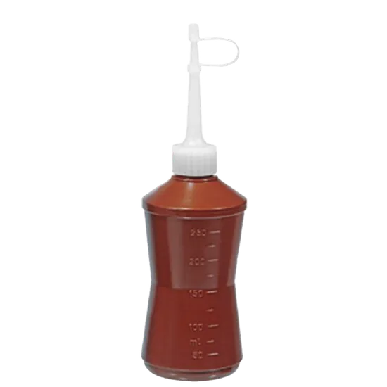 Almotolia em polietileno (PE) 125 ml — bico reto NATURAL