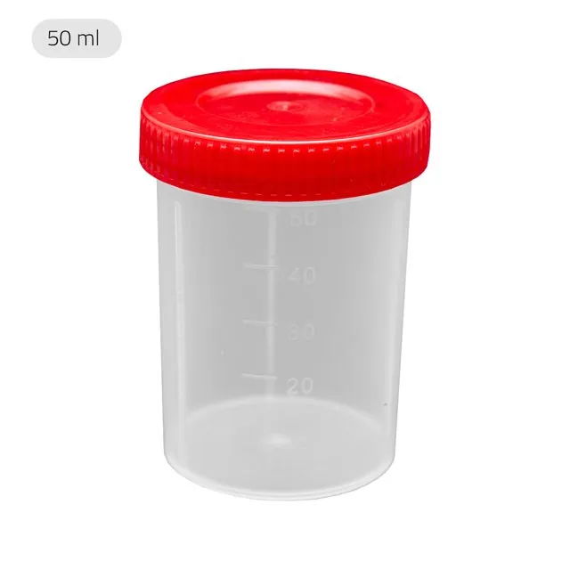 Coletor PP Transparente Com Tampa Vermelha Com Pá